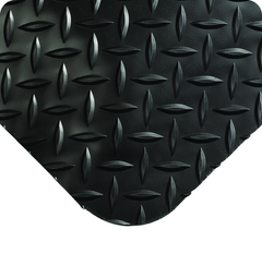 UltraSoft Diamond-Plate 4' x 75' Black Work Mat - Industrial Tool & Supply