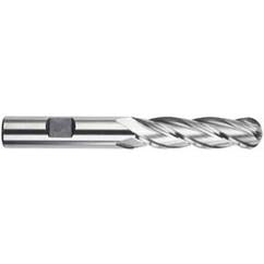 3/4" Dia. - 5-1/4" OAL - HSS-TiN - Ball Nose SE EM - 4 FL - Industrial Tool & Supply