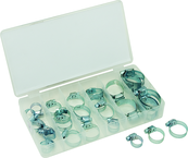 34 Pc. Hose Clamp Assortment - 5/8" 16mm - 1 1/4" 32mm - Industrial Tool & Supply