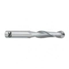 3/16" Dia. - 2-1/4" OAL - Bright CBD - Ball End SE EM - 2 FL - Industrial Tool & Supply