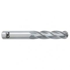 4mm Dia. - 57mm OAL - Bright CBD - Ball End SE EM - 4 FL - Industrial Tool & Supply
