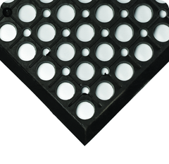 WorkRite Floor Mat - 3' x 5' x 1/2" Thick - (Black Grease-Resistant) - Industrial Tool & Supply