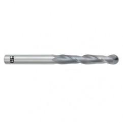 3mm Dia. - 76mm OAL - Bright CBD - Ball End SE EM - 2 FL - Industrial Tool & Supply