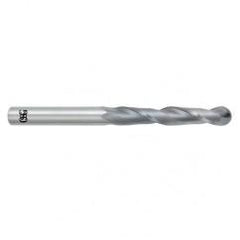 3mm Dia. - 76mm OAL - Bright CBD - Ball End SE EM - 2 FL - Industrial Tool & Supply