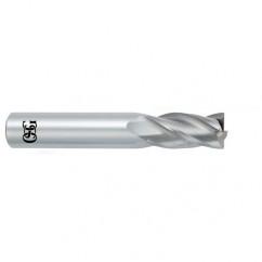 3/8 Dia. x 2-1/2 Overall Length 4-Flute .030 C/R Solid Carbide SE End Mill-Round Shank-Center Cutting-Uncoated - Industrial Tool & Supply