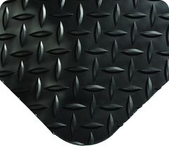 Diamond-Plate SelectÂ 3' x 75' BlackÂ Work Mat - Industrial Tool & Supply