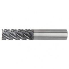 3/8x3/8x7/8x2-1/2 5FL Square Carbide End Mill-Round Shank-AlTiN - Industrial Tool & Supply