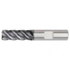 1/4x1/4x3/8x2 .030R 3FL Carbide Roughing End Mill-Round Shank-AlTiN - Industrial Tool & Supply