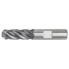 3/8x3/8x7/8x2-1/2 Ball Nose 4FL Carbide End Mill-Round Shank-AlTiN - Industrial Tool & Supply