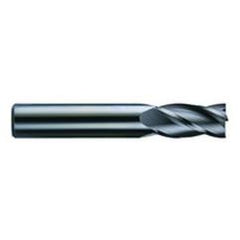 1/2 Dia. x 4 Overall Length 4-Flute Square End Solid Carbide SE End Mill-Round Shank-Center Cut-AlTiN - Industrial Tool & Supply