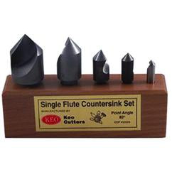 5 PC SET 90D 1FL CARB CSINK - Industrial Tool & Supply
