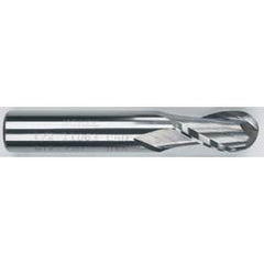 9/32" Dia. - 2-1/2" OAL - Solid CBD - Bright - Ball Nose SE EM - 2 FL - Industrial Tool & Supply
