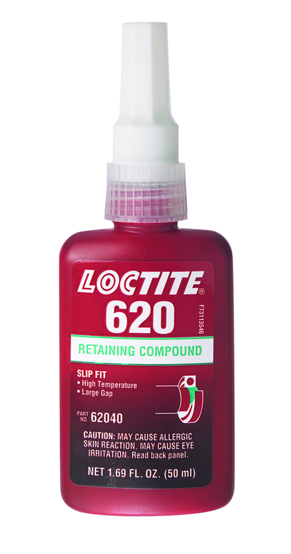 620 Retaining Compound; Slip Fit; High Strength; High Temperatures -50 ml - Industrial Tool & Supply