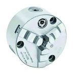 8" 3-Jaw Plain Back Solid Jaw Chuck - Front Mount - Industrial Tool & Supply