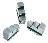 Hard Solid ID Jaws for 12" 3-Jaw Bison Scroll Chuck- 3 Piece Set - Industrial Tool & Supply