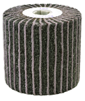 4 x 4 x 3/4" - Aluminum Oxide 180G & S-Medium - Interleaf Flap Wheel Drum with Keyhole - Industrial Tool & Supply
