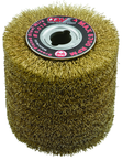 4 x 2-3/4 x 5/8-11" Brass Plated wire .020 - Wire Brush for Right Angle Grinders - Industrial Tool & Supply