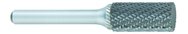 SA-3 -- 3/8 x 3/4 LOC x 1/4 Shank x 2 OAL Cylindrical Carbide Medium Tough Cut Burr - Industrial Tool & Supply