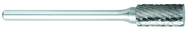 SE-53 -- 3/16 x 9/32 LOC x 1/8 Shank x 1-1/2 OAL Egg Shape Carbide Medium Tough Cut Burr - Industrial Tool & Supply