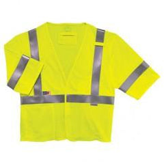 8356FRHL 2/3XL LIME FR VEST - Industrial Tool & Supply