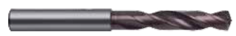 10.6mm Dia. - Carbide HP 3XD Drill-140Â° Point-Coolant-Bright - Industrial Tool & Supply