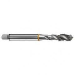 1/4-20 2B 3-Flute Cobalt Yellow Ring Semi-Bottoming 40 degree Spiral Flute Tap-Bright - Industrial Tool & Supply
