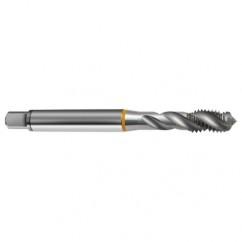 5/16-18 2B 3-Flute Cobalt Yellow Ring Semi-Bottoming 40 degree Spiral Flute Tap-Bright - Industrial Tool & Supply