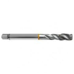 1/2-13 2B 3-Flute Cobalt Yellow Ring Semi-Bottoming 40 degree Spiral Flute Tap-Bright - Industrial Tool & Supply