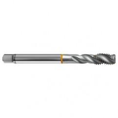7/16-14 2B 3-Flute Cobalt Yellow Ring Semi-Bottoming 40 degree Spiral Flute Tap-Bright - Industrial Tool & Supply
