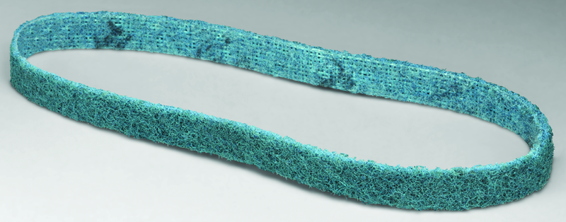 3 x 18" - Very Fine - Blue Surface Scotch-Brite Conditioning Belt - Industrial Tool & Supply