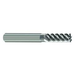 8mm Dia. - 63mm OAL - 45° Helix Bright Carbide End Mill - 6 FL - Industrial Tool & Supply