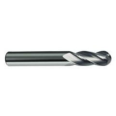 15/64" Dia. - 2-1/2" OAL - 30 Helix Bright CBD Ball Nose EM - 4 FL - Industrial Tool & Supply