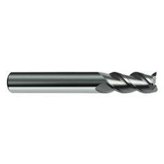 3/8" Dia. - 3" OAL - 45° Helix Bright Carbide End Mill - 3 FL - Industrial Tool & Supply
