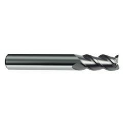 12mm Dia. - 83mm OAL - 45° Helix Bright Carbide End Mill - 3 FL - Industrial Tool & Supply