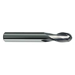 1.5mm Dia. - 38mm OAL - 30 Helix Bright CBD Ball Nose EM - 2 FL - Industrial Tool & Supply