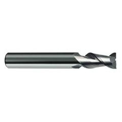 3mm Dia. - 57mm OAL - 45° Helix Bright Carbide End Mill - 2 FL - Industrial Tool & Supply