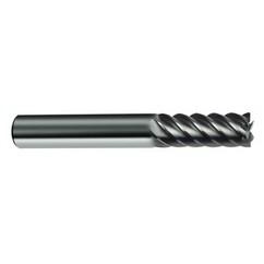 8mm Dia. - 63mm OAL - 45° Helix Bright Carbide End Mill - 6 FL - Industrial Tool & Supply