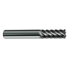 8mm Dia. - 63mm OAL - 45° Helix Bright Carbide End Mill - 6 FL - Industrial Tool & Supply