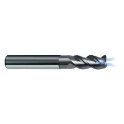 6mm Dia. - 57mm OAL - 45° Helix Bright Carbide End Mill - 3 FL - Industrial Tool & Supply