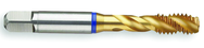 10-32 2B 3-Flute PM Cobalt Blue Ring Semi-Bottoming 40 degree Spiral Flute Tap-TiN - Industrial Tool & Supply
