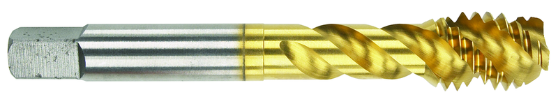 2-4-1/2 Dia. - GH7 - 6 FL - Premium HSS - TiN - Semi Bottoming Oversize +.0035 Shear Tap - Industrial Tool & Supply