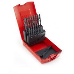 1/16-1/2 HSS JL DRILL SET-BLK 15 PC - Industrial Tool & Supply
