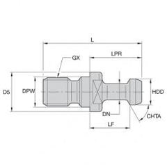 RK30BT2M PULL STUD - Industrial Tool & Supply