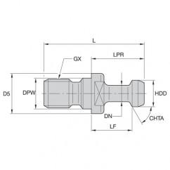 RK40BT1M PULL STUD - Industrial Tool & Supply