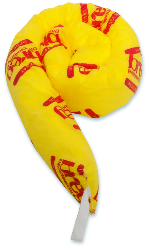 #BHS12Â Hazmat Snake 3" x 48" 12 Per Box - Sponge Absorbents - Industrial Tool & Supply