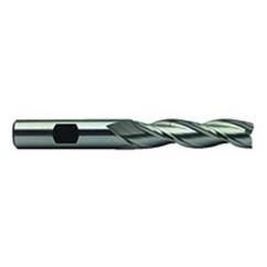 1 Dia. x 6-1/2 Overall Length 3-Flute Square End High Speed Steel SE End Mill-Round Shank-Center Cut-Uncoated - Industrial Tool & Supply