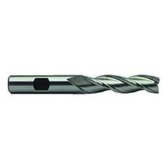 1 Dia. x 6-1/2 Overall Length 3-Flute Square End High Speed Steel SE End Mill-Round Shank-Center Cut-Uncoated - Industrial Tool & Supply