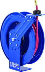 #SH-N-350 For 3/8" x 50' Hose Low Pressure Spring Rewind Hose Reel with Super Hub w/ Hose - Industrial Tool & Supply