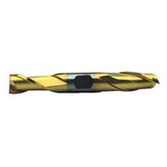 5/8" Dia. - 4-1/2" OAL - TiN HSS - Center Cut DE EM-2 FL - Industrial Tool & Supply