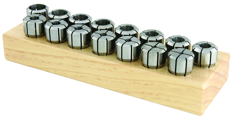 DA100 33 Piece Collet Set - Range: 1/16" - 9/16" by 64th - Industrial Tool & Supply